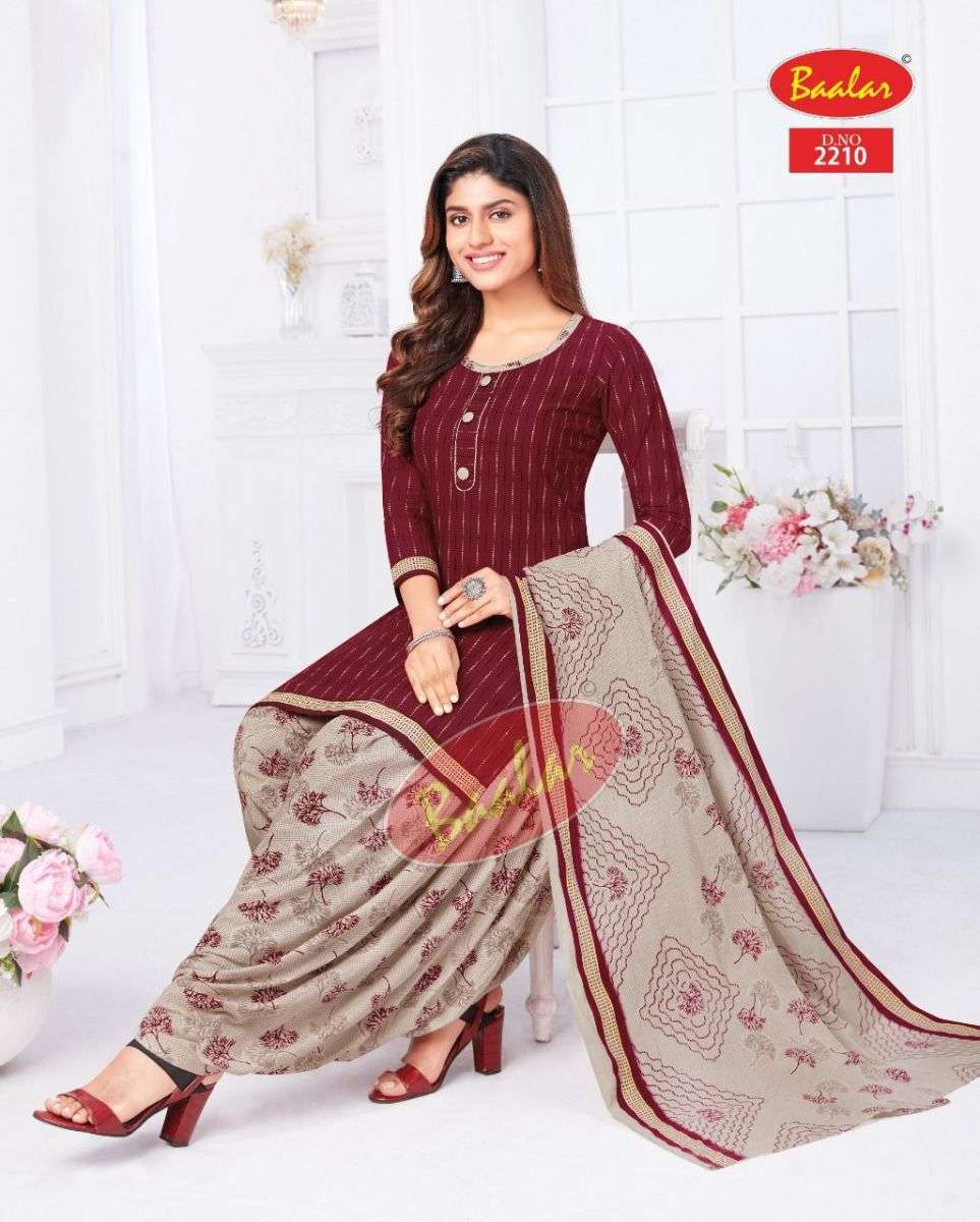ZAARA VOL-12 BY BAALAR 2205 TO 2222 SERIES FESTIVE SUITS BEAUTIFUL FANCY COLORFUL STYLISH PARTY WEAR & OCCASIONAL WEAR PURE COTTON PRINT DRESSES AT WHOLESALE PRICE