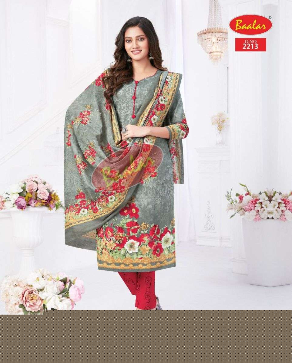 ZAARA VOL-12 BY BAALAR 2205 TO 2222 SERIES FESTIVE SUITS BEAUTIFUL FANCY COLORFUL STYLISH PARTY WEAR & OCCASIONAL WEAR PURE COTTON PRINT DRESSES AT WHOLESALE PRICE