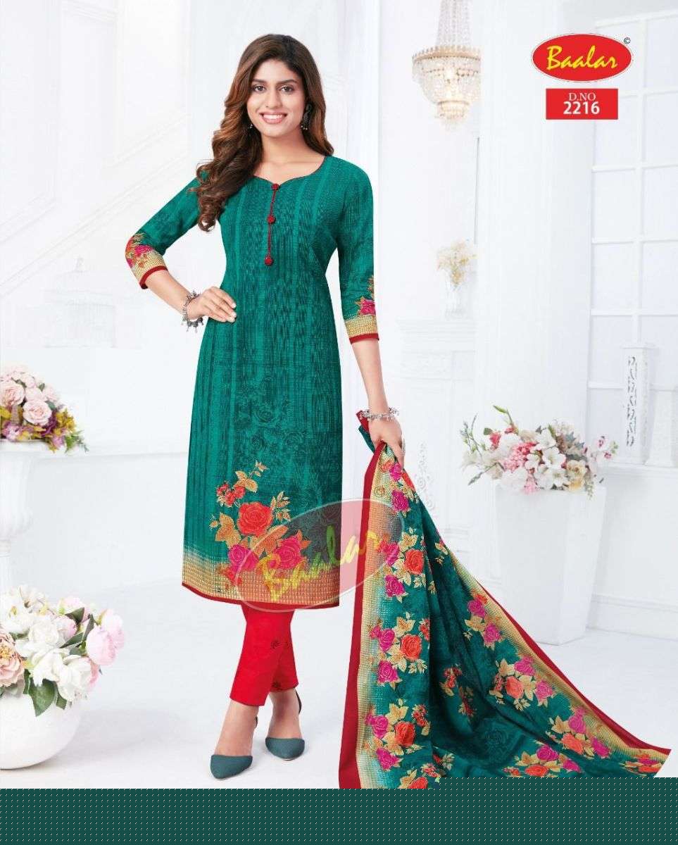 ZAARA VOL-12 BY BAALAR 2205 TO 2222 SERIES FESTIVE SUITS BEAUTIFUL FANCY COLORFUL STYLISH PARTY WEAR & OCCASIONAL WEAR PURE COTTON PRINT DRESSES AT WHOLESALE PRICE