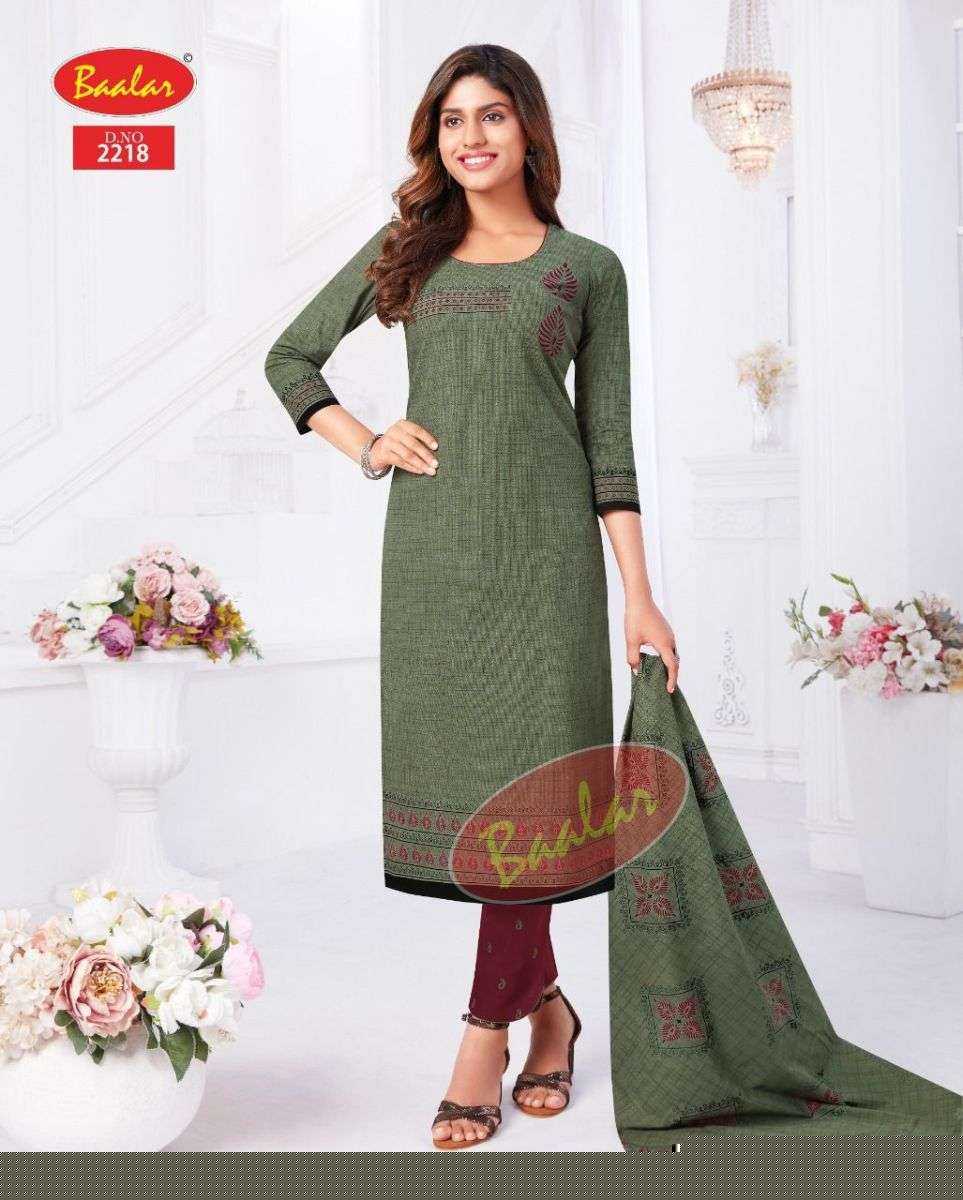 ZAARA VOL-12 BY BAALAR 2205 TO 2222 SERIES FESTIVE SUITS BEAUTIFUL FANCY COLORFUL STYLISH PARTY WEAR & OCCASIONAL WEAR PURE COTTON PRINT DRESSES AT WHOLESALE PRICE