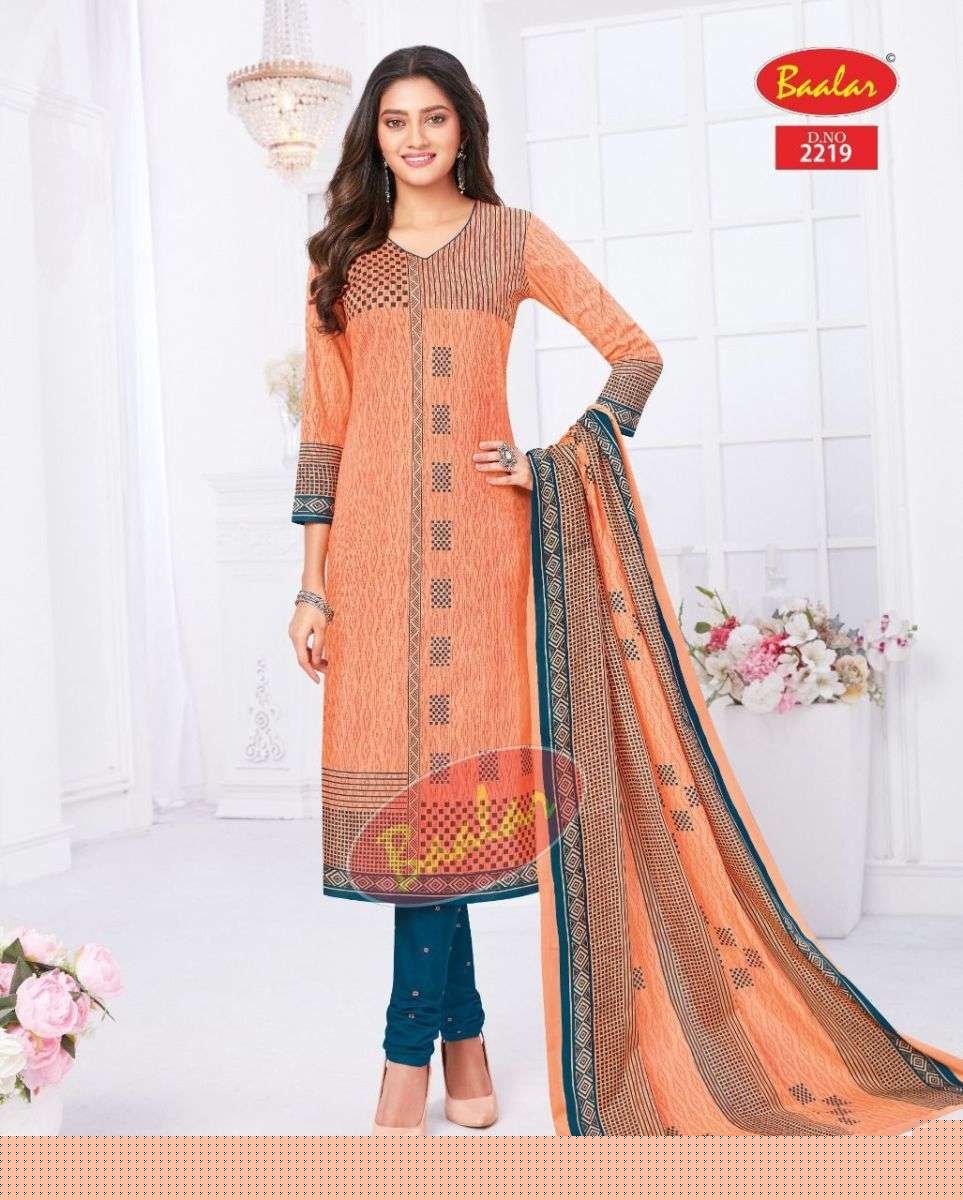 ZAARA VOL-12 BY BAALAR 2205 TO 2222 SERIES FESTIVE SUITS BEAUTIFUL FANCY COLORFUL STYLISH PARTY WEAR & OCCASIONAL WEAR PURE COTTON PRINT DRESSES AT WHOLESALE PRICE
