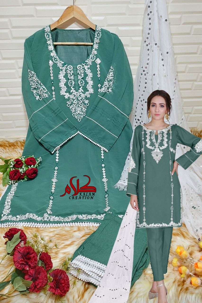 KALAM 1118 COLOURS BY KALAM CREATION 1118-A TO 1118-B SERIES DESIGNER PAKISTANI SUITS COLLECTION BEAUTIFUL STYLISH COLORFUL FANCY PARTY WEAR & OCCASIONAL WEAR FAUX GEORGETTE DRESSES AT WHOLESALE PRICE