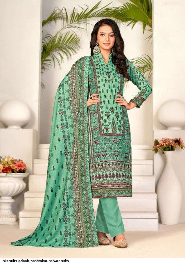 ADAAH BY SKT SUITS 66001 TO 66008 SERIES BEAUTIFUL WINTER COLLECTION PAKISATNI SUITS STYLISH FANCY COLORFUL CASUAL WEAR & ETHNIC WEAR PURE PASHMINA DIGITAL PRINT DRESSES AT WHOLESALE PRICE