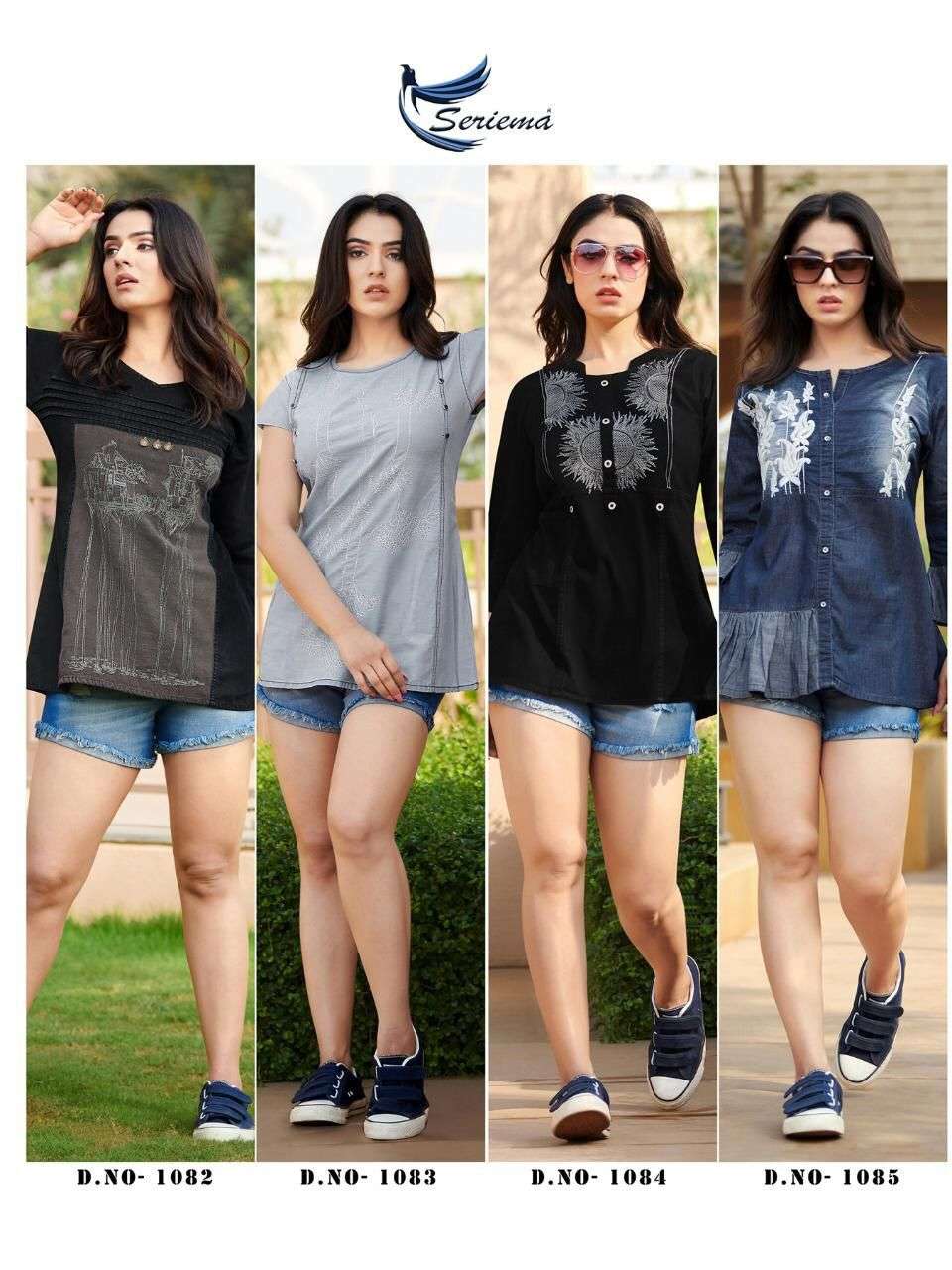 KUMB WONDER VOL-2 BY SPARROW 1078 TO 1085 SERIES DESIGNER STYLISH FANCY COLORFUL BEAUTIFUL PARTY WEAR & ETHNIC WEAR COLLECTION PURE COTTON DENIM TOPS AT WHOLESALE PRICE