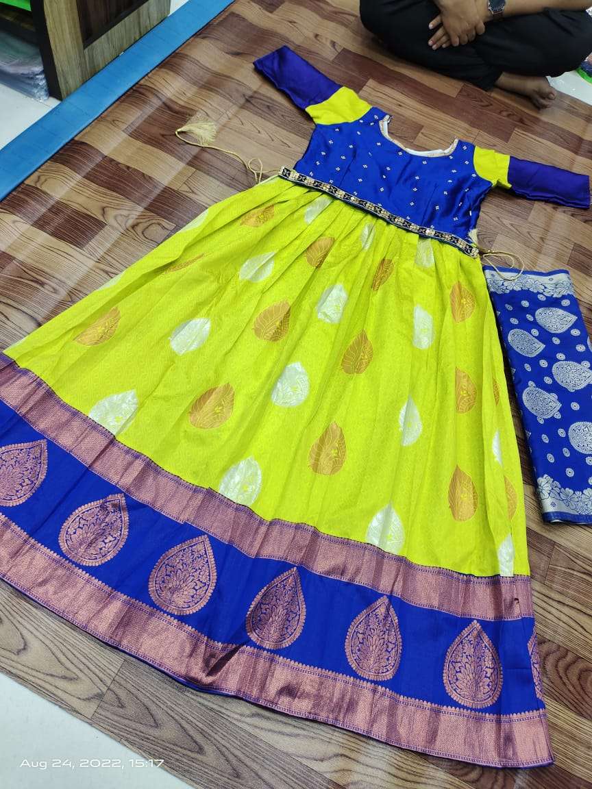 PVR-BANARASI GOWN VOL-2 BY FASHID WHOLESALE BEAUTIFUL STYLISH FANCY COLORFUL CASUAL WEAR & ETHNIC WEAR BANARASI SILK GOWNS WITH DUPATTA AT WHOLESALE PRICE