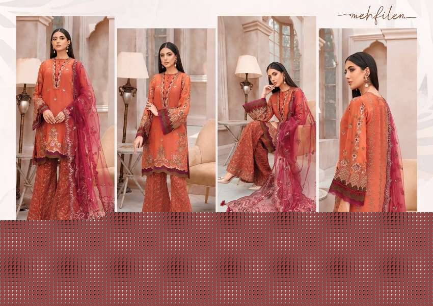 ORIGINAL PAKISTANI XENIA MEHFILEN BY FASHID WHOLESALE 01 TO 10 SERIES BEAUTIFUL PAKISTANI SUITS COLORFUL STYLISH FANCY CASUAL WEAR & ETHNIC WEAR CHIFFON DRESSES AT WHOLESALE PRICE