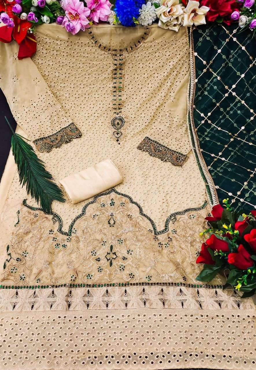 Yanaya-3002 By Yanaya Designer Beautiful Pakistani Suits Colorful Stylish Fancy Casual Wear & Ethnic Wear Georgette Embroidered Dresses At Wholesale Price