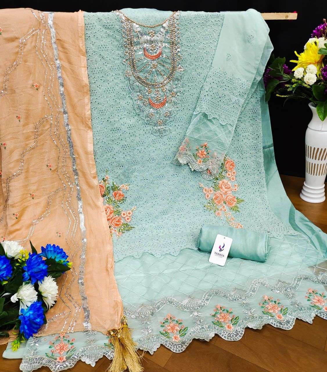 Yanaya-3003 By Yanaya Designer Beautiful Pakistani Suits Colorful Stylish Fancy Casual Wear & Ethnic Wear Georgette Embroidered Dresses At Wholesale Price