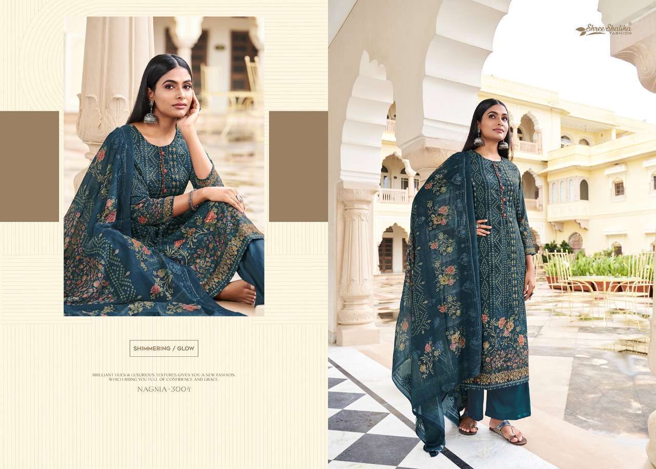 NAGMA VOL-3 BY SHREE SHALIKA FASHION 3001 TO 3008 SERIES BEAUTIFUL STYLISH ANARKALI SUITS FANCY COLORFUL CASUAL WEAR & ETHNIC WEAR & READY TO WEAR COTTON DIGITAL PRINT DRESSES AT WHOLESALE PRICE