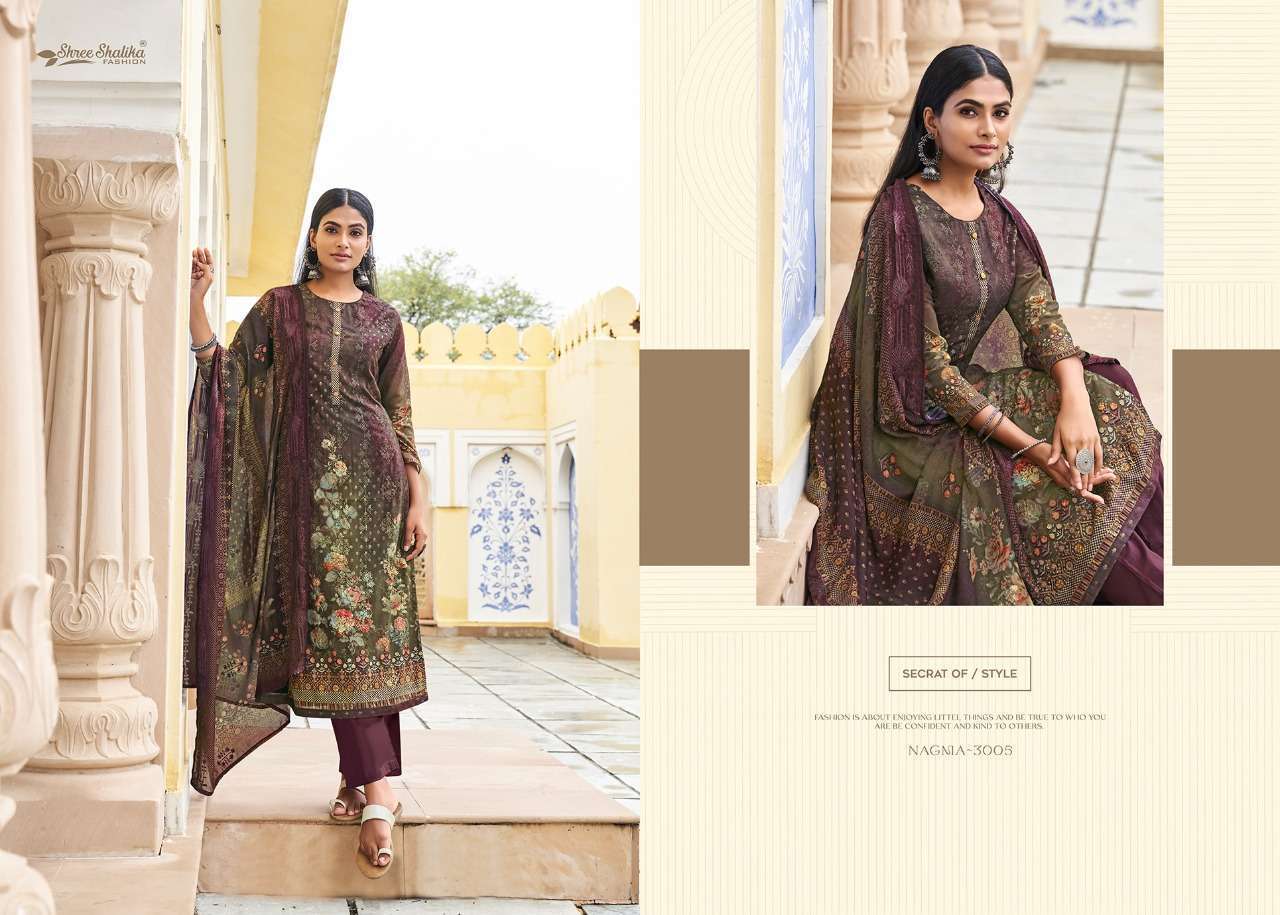 NAGMA VOL-3 BY SHREE SHALIKA FASHION 3001 TO 3008 SERIES BEAUTIFUL STYLISH ANARKALI SUITS FANCY COLORFUL CASUAL WEAR & ETHNIC WEAR & READY TO WEAR COTTON DIGITAL PRINT DRESSES AT WHOLESALE PRICE