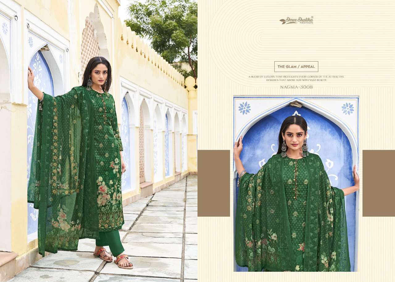 NAGMA VOL-3 BY SHREE SHALIKA FASHION 3001 TO 3008 SERIES BEAUTIFUL STYLISH ANARKALI SUITS FANCY COLORFUL CASUAL WEAR & ETHNIC WEAR & READY TO WEAR COTTON DIGITAL PRINT DRESSES AT WHOLESALE PRICE