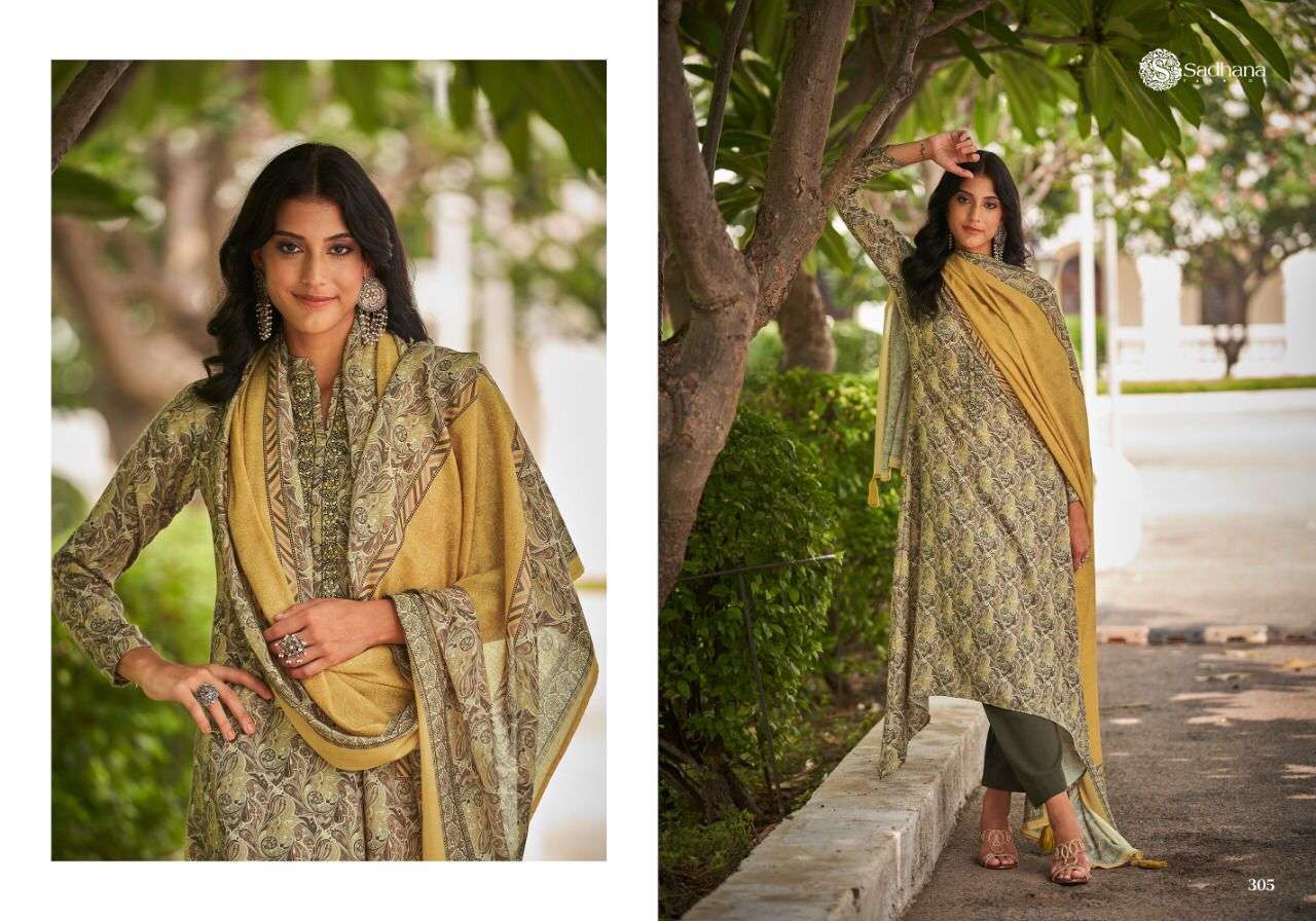 GRACE BY SADHANA FASHION 301 TO 310 SERIES BEAUTIFUL STYLISH SUITS FANCY COLORFUL CASUAL WEAR & ETHNIC WEAR & READY TO WEAR PURE PASHMINA DIGITAL PRINT DRESSES AT WHOLESALE PRICE