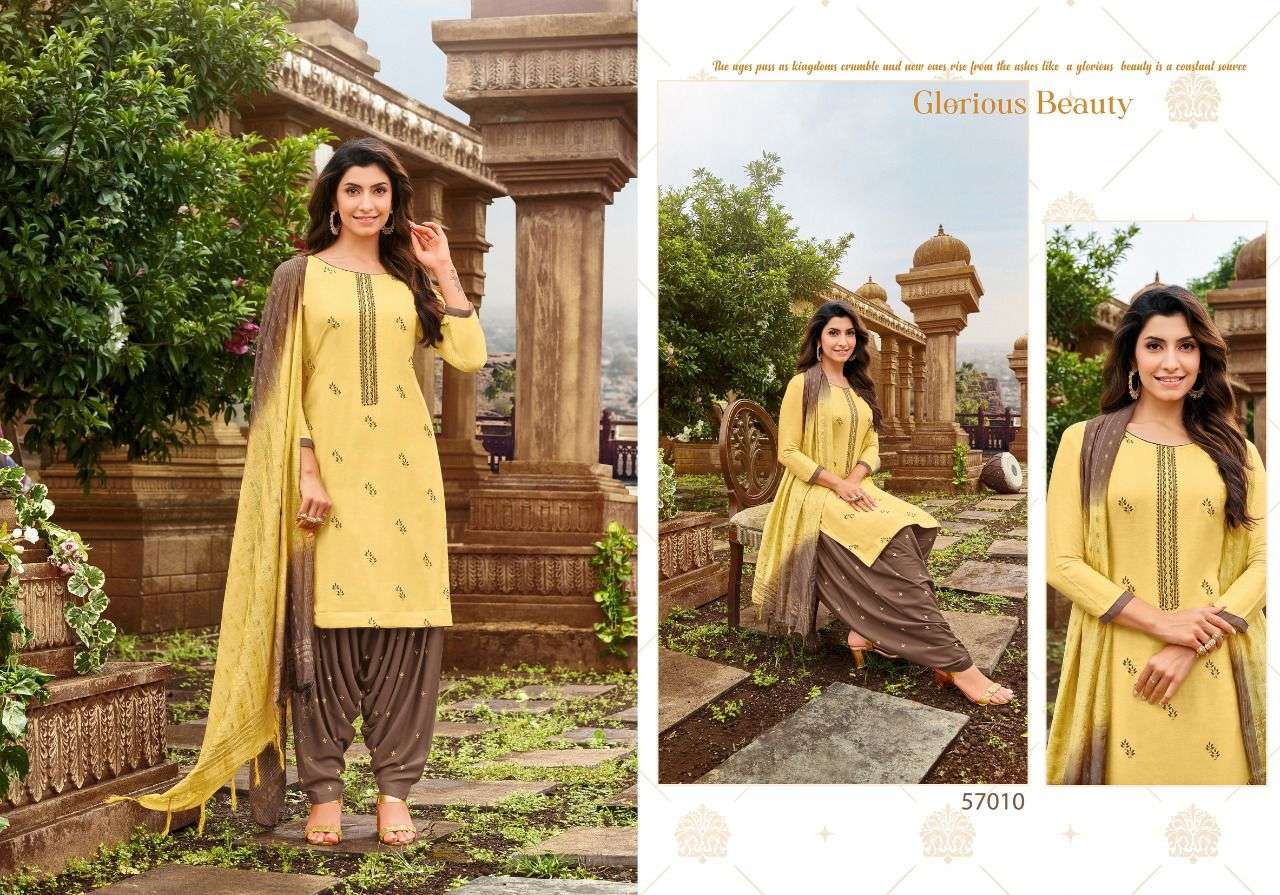GHUNGROO PATIYALA VOL-2 BY ARTIO 57001 TO 57011 SERIES BEAUTIFUL STYLISH PATIYALA SUITS FANCY COLORFUL CASUAL WEAR & ETHNIC WEAR & READY TO WEAR RAYON WITH WORK DRESSES AT WHOLESALE PRICE