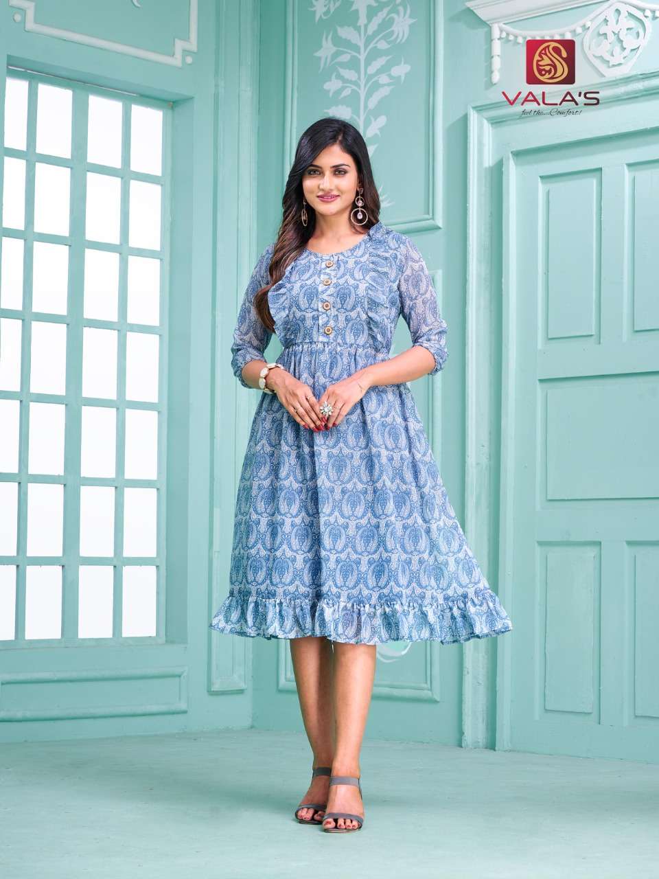 STYLE VOL-7 BY VALAS 01 TO 06 SERIES DESIGNER STYLISH FANCY COLORFUL BEAUTIFUL PARTY WEAR & ETHNIC WEAR COLLECTION GEORGETTE KURTIS AT WHOLESALE PRICE
