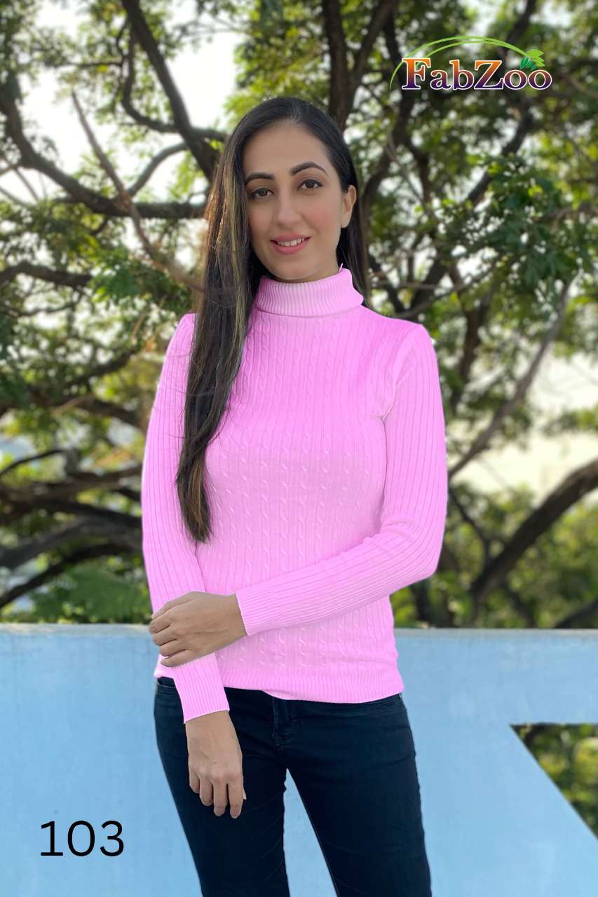 BARBIE BY FAB ZOO 101 TO 106 SERIES DESIGNER STYLISH FANCY COLORFUL BEAUTIFUL PARTY WEAR & ETHNIC WEAR COLLECTION RABBIT WOOL TOPS AT WHOLESALE PRICE
