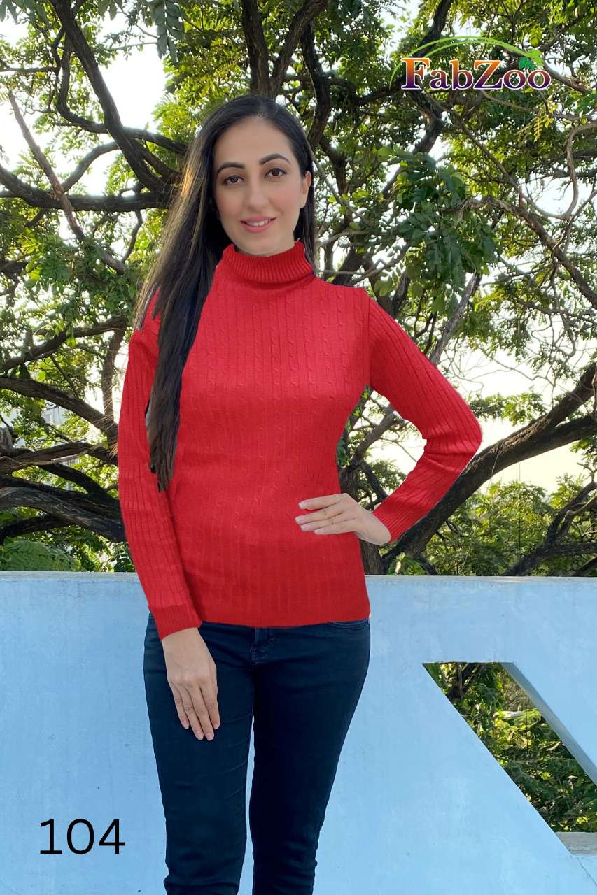 BARBIE BY FAB ZOO 101 TO 106 SERIES DESIGNER STYLISH FANCY COLORFUL BEAUTIFUL PARTY WEAR & ETHNIC WEAR COLLECTION RABBIT WOOL TOPS AT WHOLESALE PRICE