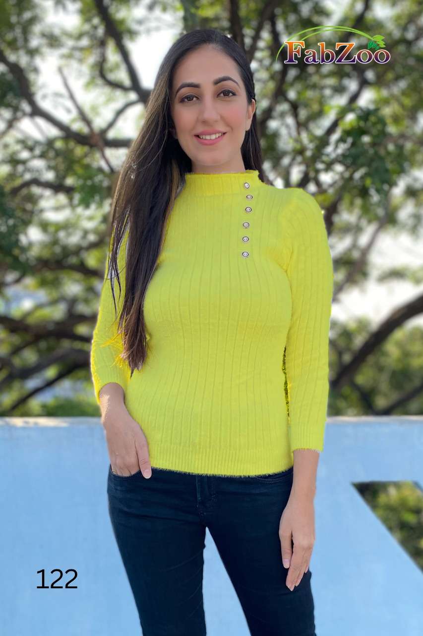 WINTER VOL-1 BY FAB ZOO 120 TO 126 SERIES DESIGNER STYLISH FANCY COLORFUL BEAUTIFUL PARTY WEAR & ETHNIC WEAR COLLECTION RABBIT WOOL TOPS AT WHOLESALE PRICE