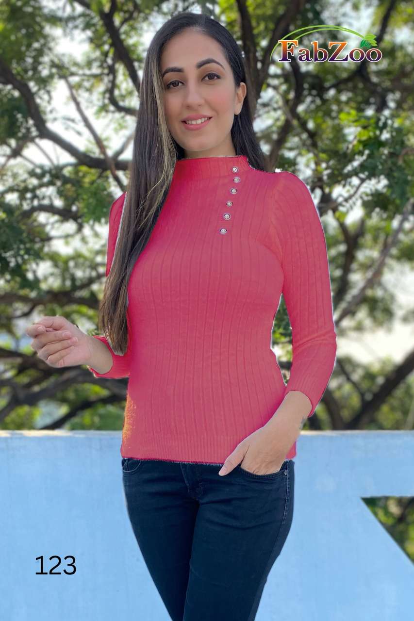 WINTER VOL-1 BY FAB ZOO 120 TO 126 SERIES DESIGNER STYLISH FANCY COLORFUL BEAUTIFUL PARTY WEAR & ETHNIC WEAR COLLECTION RABBIT WOOL TOPS AT WHOLESALE PRICE