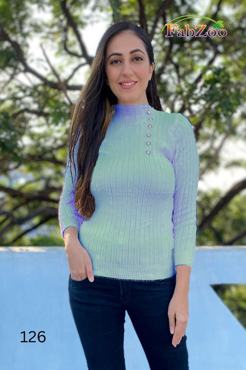 WINTER VOL-1 BY FAB ZOO 120 TO 126 SERIES DESIGNER STYLISH FANCY COLORFUL BEAUTIFUL PARTY WEAR & ETHNIC WEAR COLLECTION RABBIT WOOL TOPS AT WHOLESALE PRICE