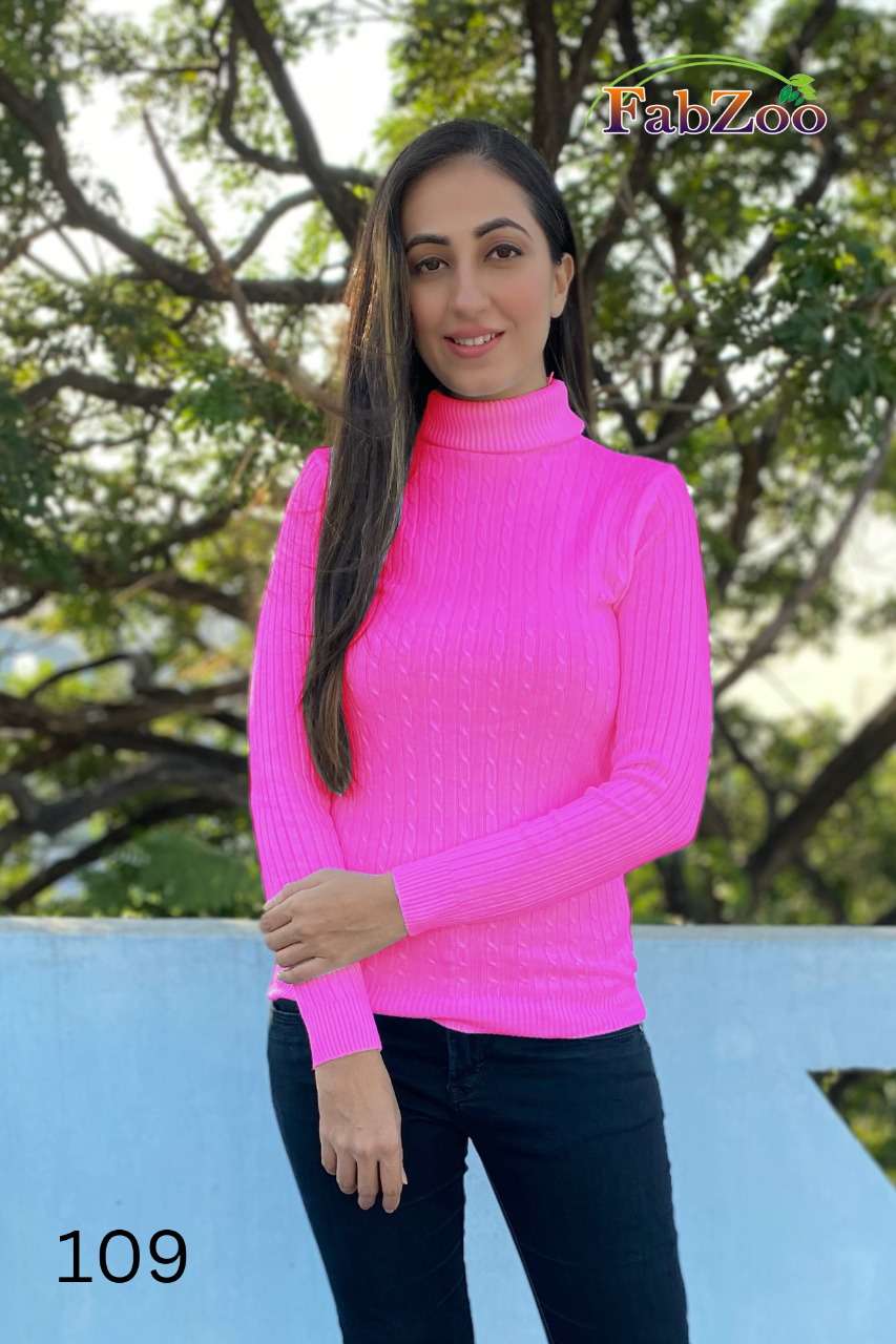 BARBIE VOL-2 BY FAB ZOO 107 TO 111 SERIES DESIGNER STYLISH FANCY COLORFUL BEAUTIFUL PARTY WEAR & ETHNIC WEAR COLLECTION RABBIT WOOL TOPS AT WHOLESALE PRICE