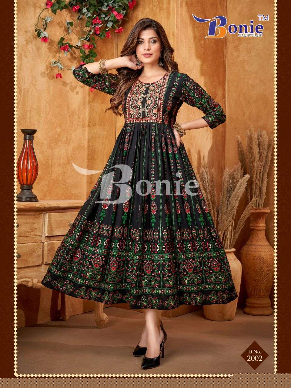 LAILA VOL-2 BY BONIE 2001 TO 2006 SERIES DESIGNER STYLISH FANCY COLORFUL BEAUTIFUL PARTY WEAR & ETHNIC WEAR COLLECTION RAYON FOIL GOWN AT WHOLESALE PRICE