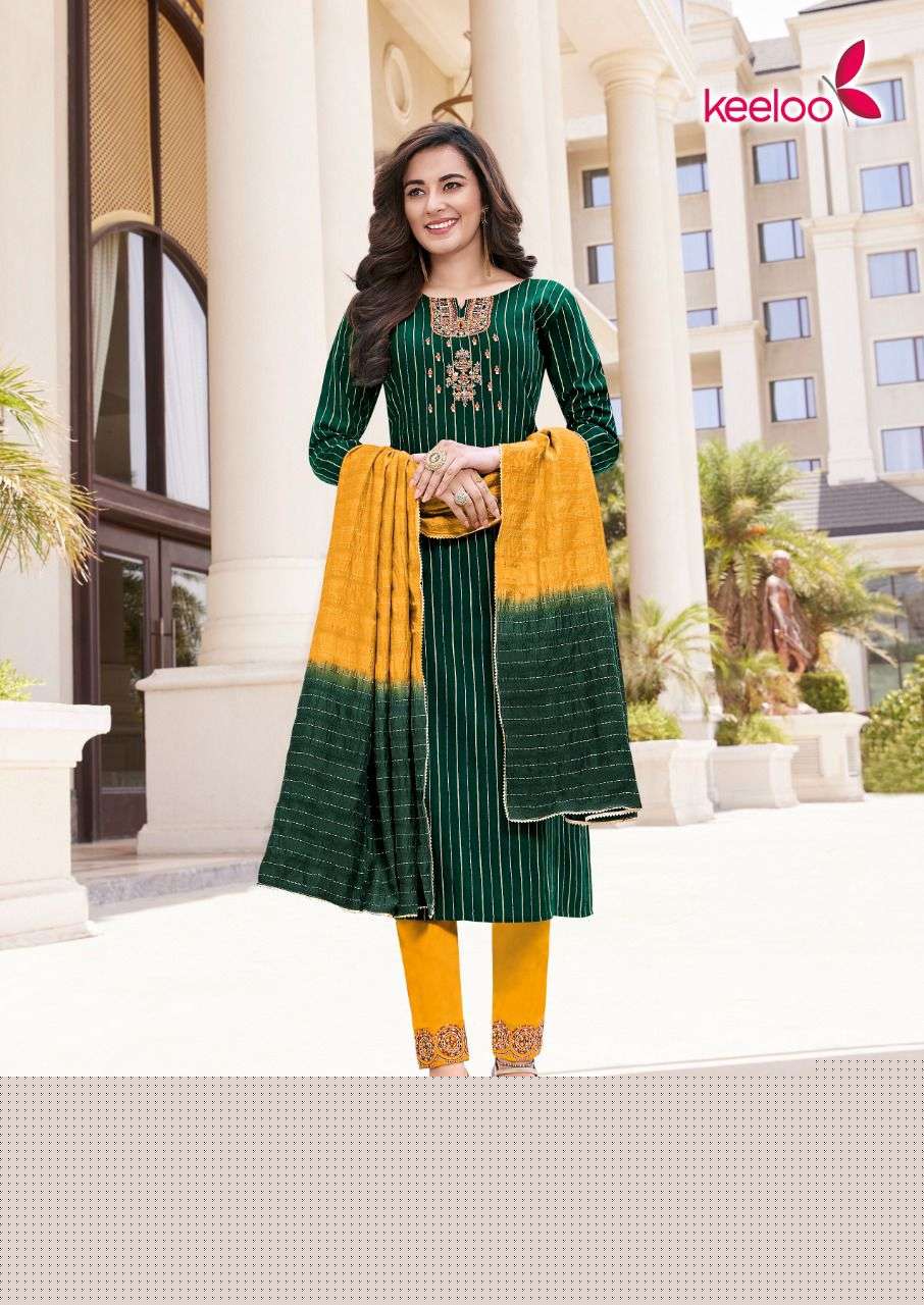 Sawari By Keeloo 1001 To 1006 Series Beautiful Suits Colorful Stylish Fancy Casual Wear & Ethnic Wear Viscose Strip Dresses At Wholesale Price
