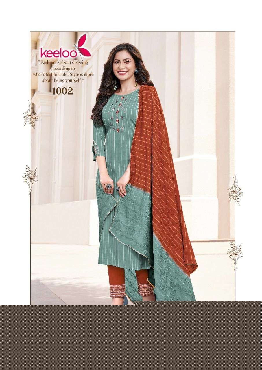 Sawari By Keeloo 1001 To 1006 Series Beautiful Suits Colorful Stylish Fancy Casual Wear & Ethnic Wear Viscose Strip Dresses At Wholesale Price
