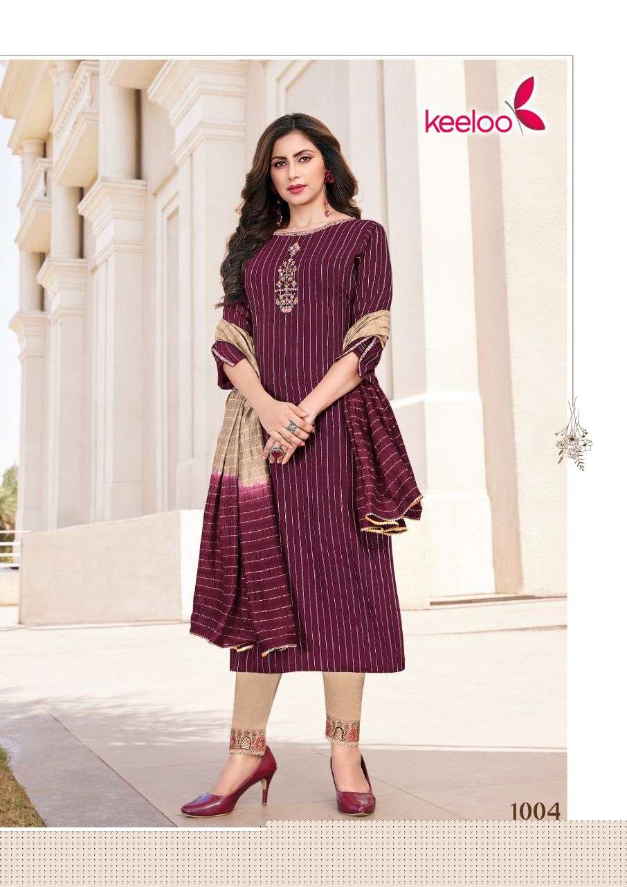 Sawari By Keeloo 1001 To 1006 Series Beautiful Suits Colorful Stylish Fancy Casual Wear & Ethnic Wear Viscose Strip Dresses At Wholesale Price