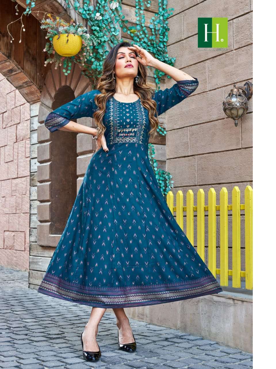 Samantha Vol-4 By Hirwa 01 To 10 Series Designer Stylish Fancy Colorful Beautiful Party Wear & Ethnic Wear Collection Rayon Foil Gown At Wholesale Price