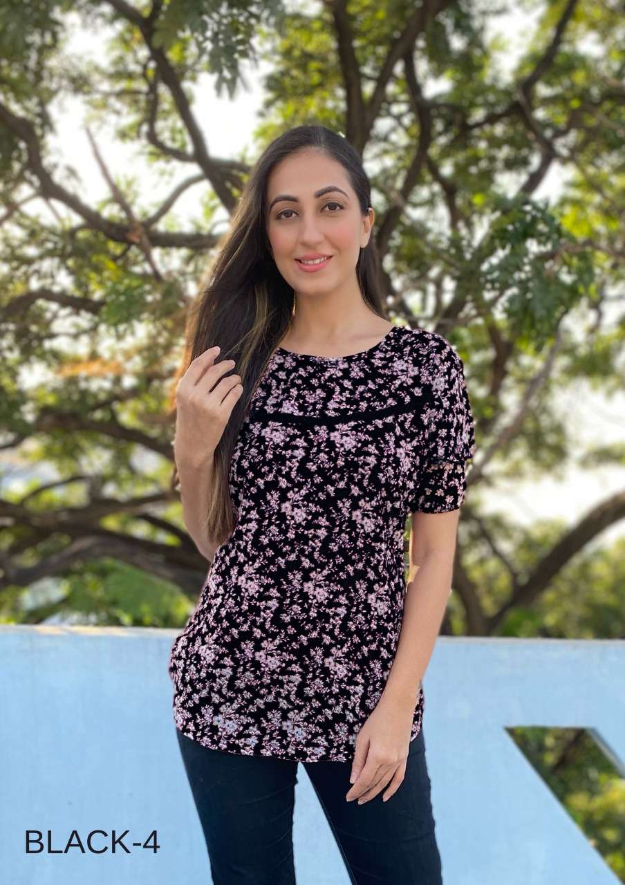 Wedesi By Ff 01 To 04 Series Designer Stylish Fancy Colorful Beautiful Party Wear & Ethnic Wear Collection Georgette Print Tops At Wholesale Price