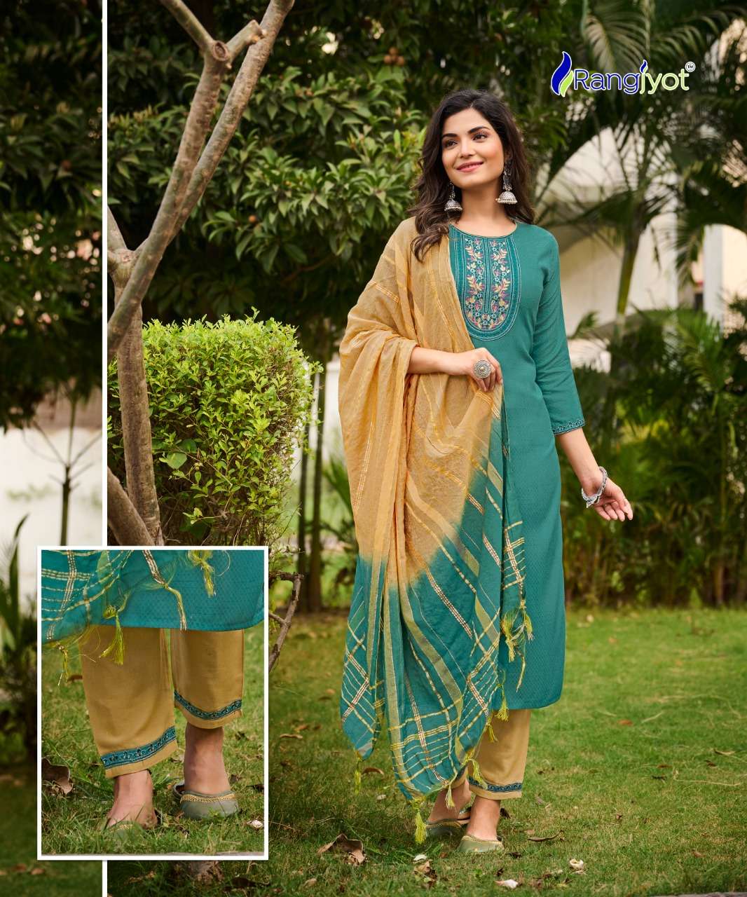 VEENA BY RANGJYOT FASHION 1001 TO 1008 SERIES SUITS BEAUTIFUL FANCY COLORFUL STYLISH PARTY WEAR & OCCASIONAL WEAR RAYON EMBROIDERED DRESSES AT WHOLESALE PRICE