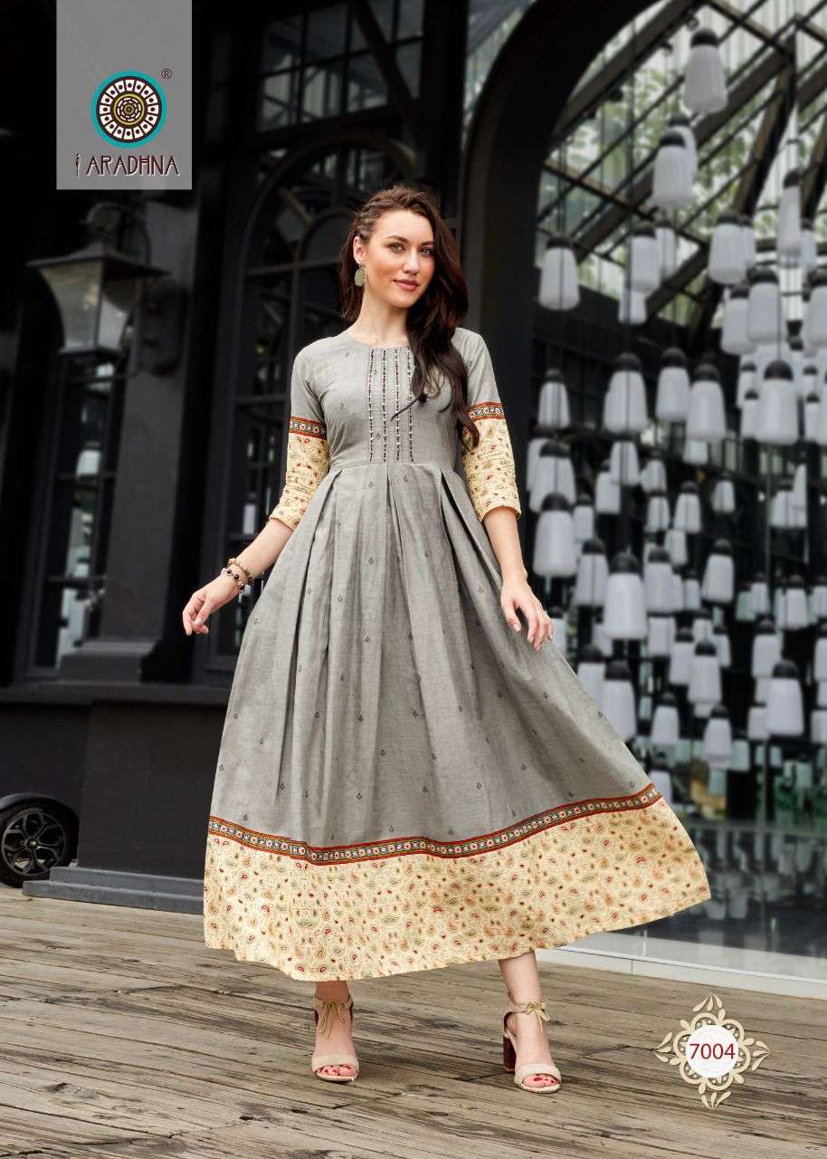 LEVEL VOL-7 BY ARADHNA FASHION 7001 TO 7012 SERIES DESIGNER STYLISH FANCY COLORFUL BEAUTIFUL PARTY WEAR & ETHNIC WEAR COLLECTION PURE COTTON GOWN AT WHOLESALE PRICE
