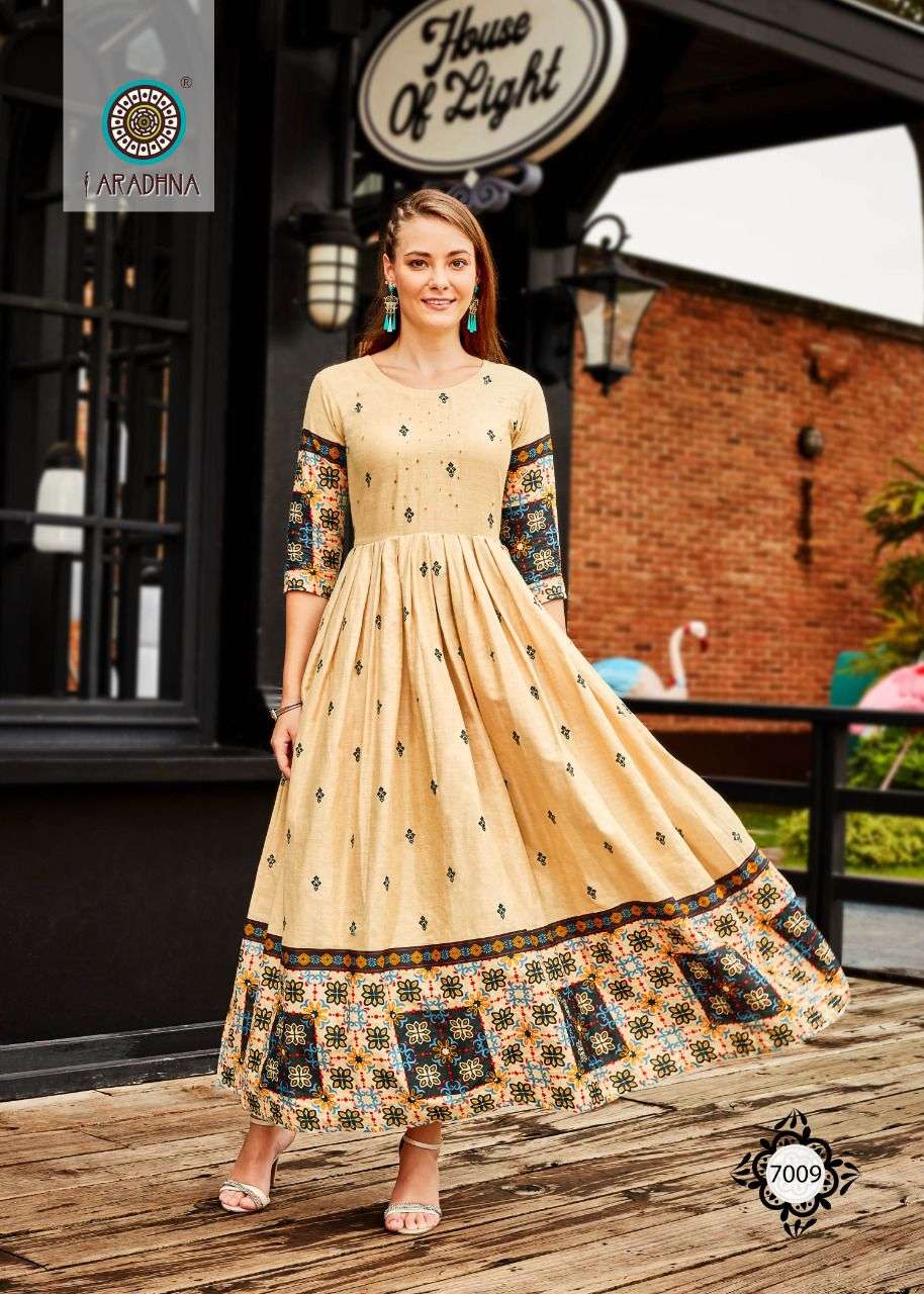 LEVEL VOL-7 BY ARADHNA FASHION 7001 TO 7012 SERIES DESIGNER STYLISH FANCY COLORFUL BEAUTIFUL PARTY WEAR & ETHNIC WEAR COLLECTION PURE COTTON GOWN AT WHOLESALE PRICE