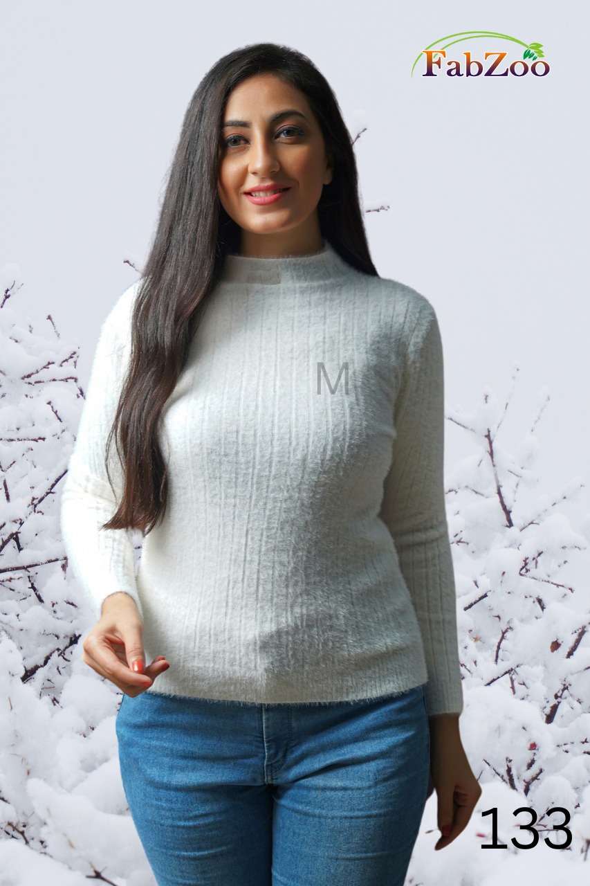 MILLIE BY FAB ZOO 133 TO 137 SERIES DESIGNER STYLISH FANCY COLORFUL BEAUTIFUL PARTY WEAR & ETHNIC WEAR COLLECTION RABBIT WOOL TOPS AT WHOLESALE PRICE