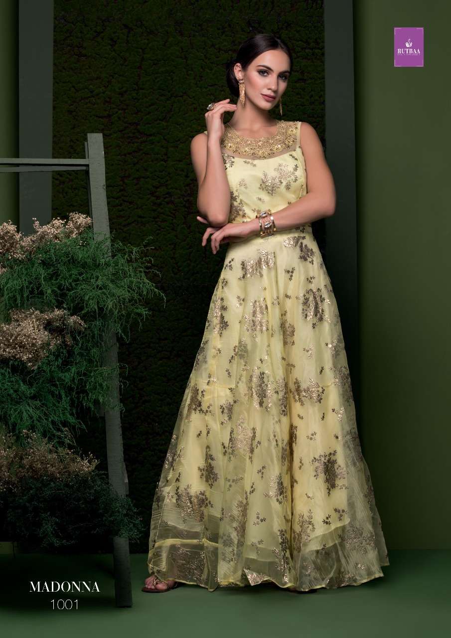 MADONNA BY TZU 1001 TO 1003 SERIES BEAUTIFUL STYLISH FANCY COLORFUL CASUAL WEAR & ETHNIC WEAR GOWNS AT WHOLESALE PRICE