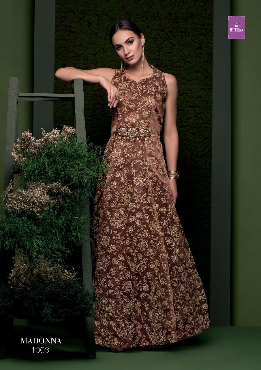 MADONNA BY TZU 1001 TO 1003 SERIES BEAUTIFUL STYLISH FANCY COLORFUL CASUAL WEAR & ETHNIC WEAR GOWNS AT WHOLESALE PRICE