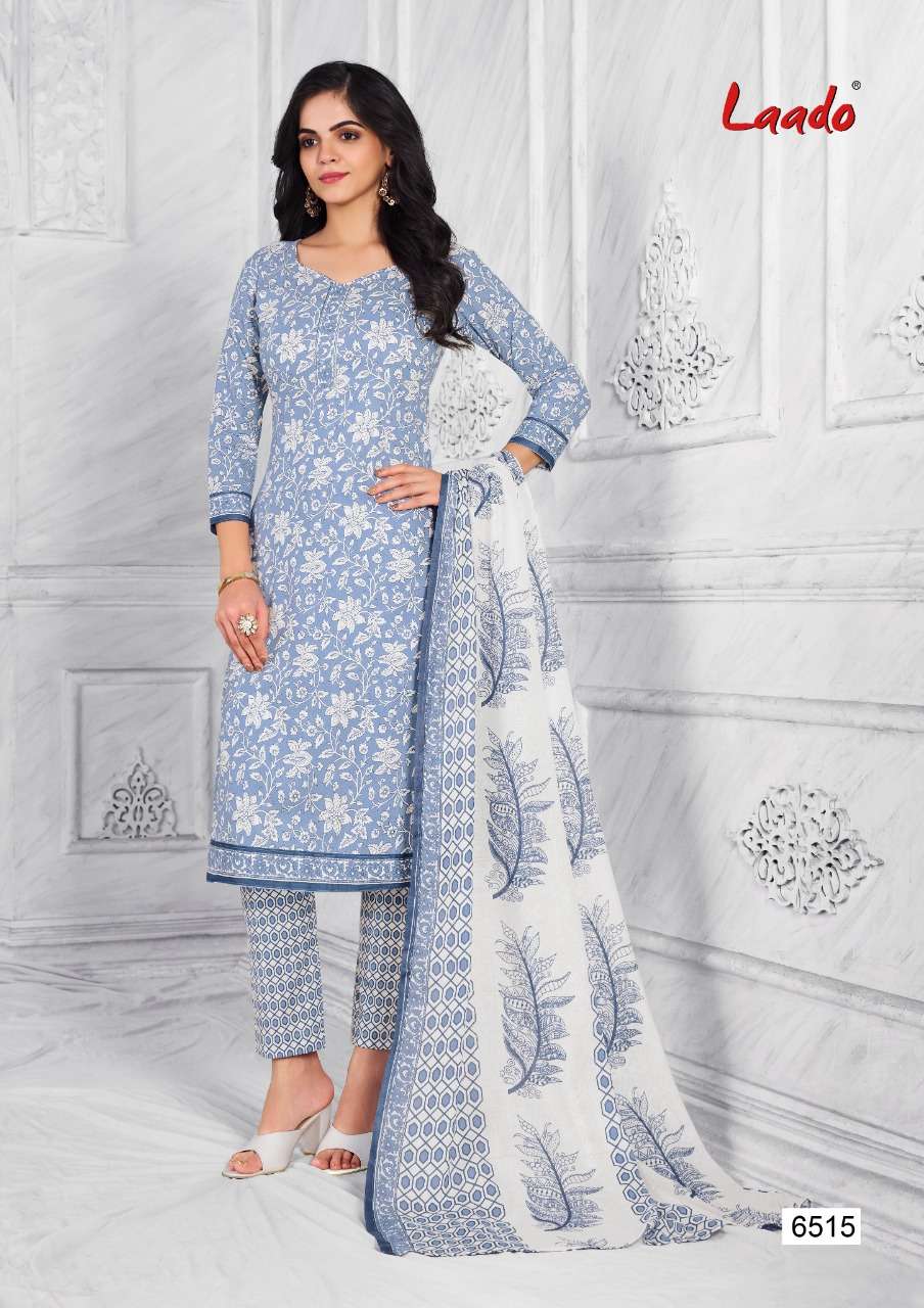 LAADO VOL-65 BY LAADO 6501 TO 6520 SERIES BEAUTIFUL SUITS COLORFUL STYLISH FANCY CASUAL WEAR & ETHNIC WEAR PURE COTTON DRESSES AT WHOLESALE PRICE