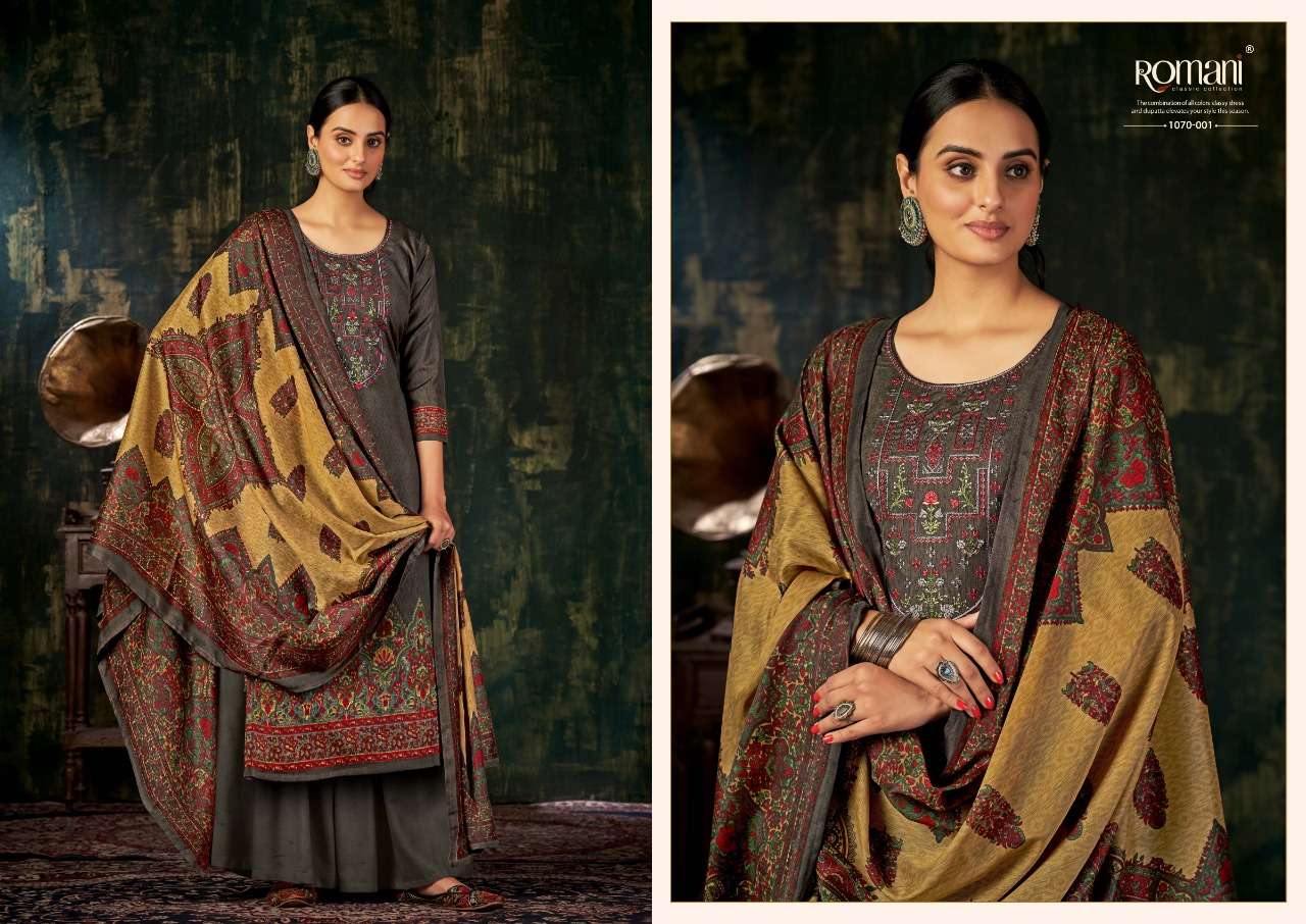 MAREENA VOL-7 BY ROMANI 1070-001 TO 1070-010 SERIES BEAUTIFUL SUITS COLORFUL STYLISH FANCY CASUAL WEAR & ETHNIC WEAR SOFT COTTON PRINT DRESSES AT WHOLESALE PRICE