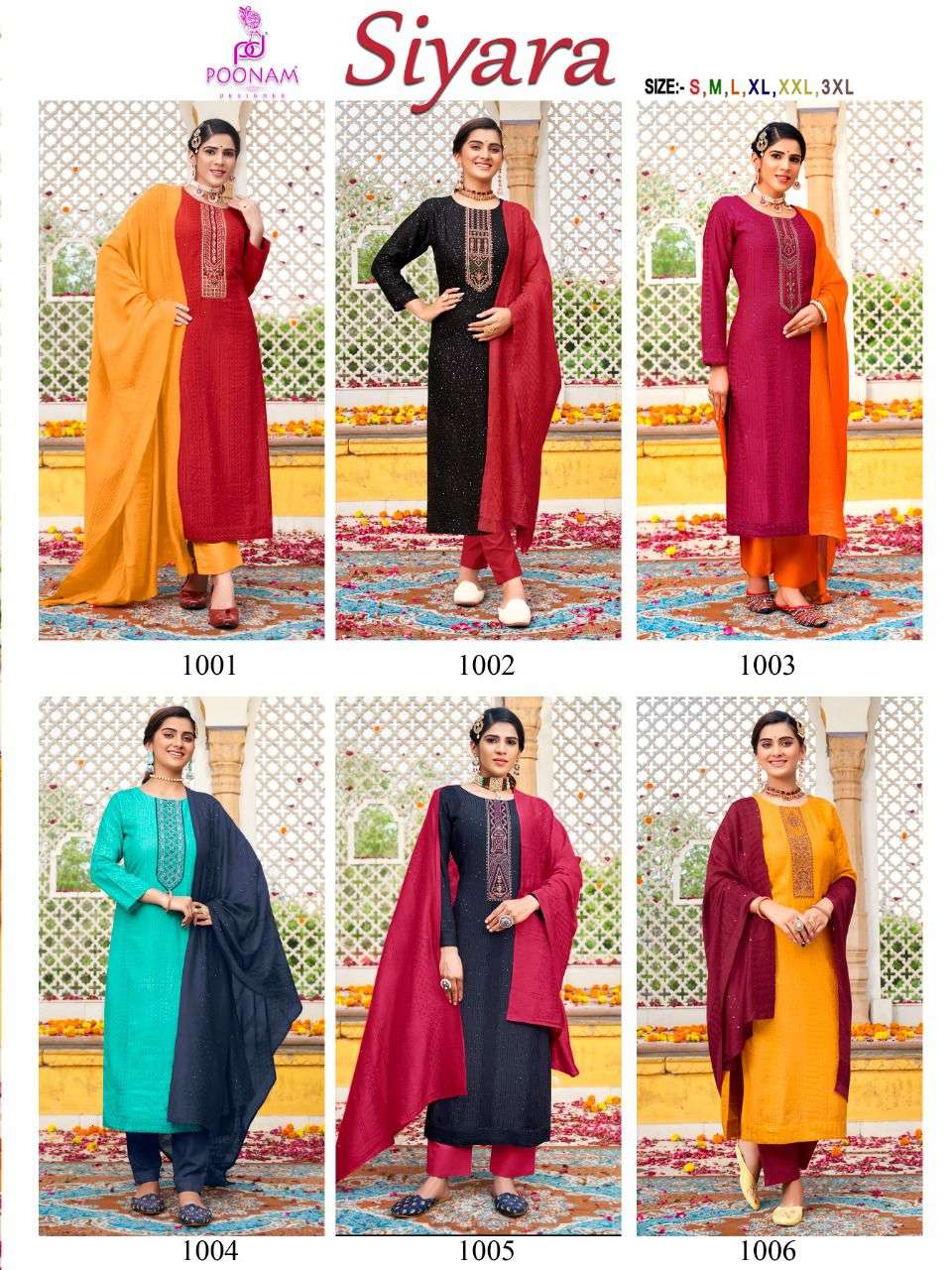 SIYARA BY SMIT CREATION 1001 TO 1006 SERIES DESIGNER STYLISH FANCY COLORFUL BEAUTIFUL PARTY WEAR & ETHNIC WEAR COLLECTION CREPE SILK KURTIS AT WHOLESALE PRICE