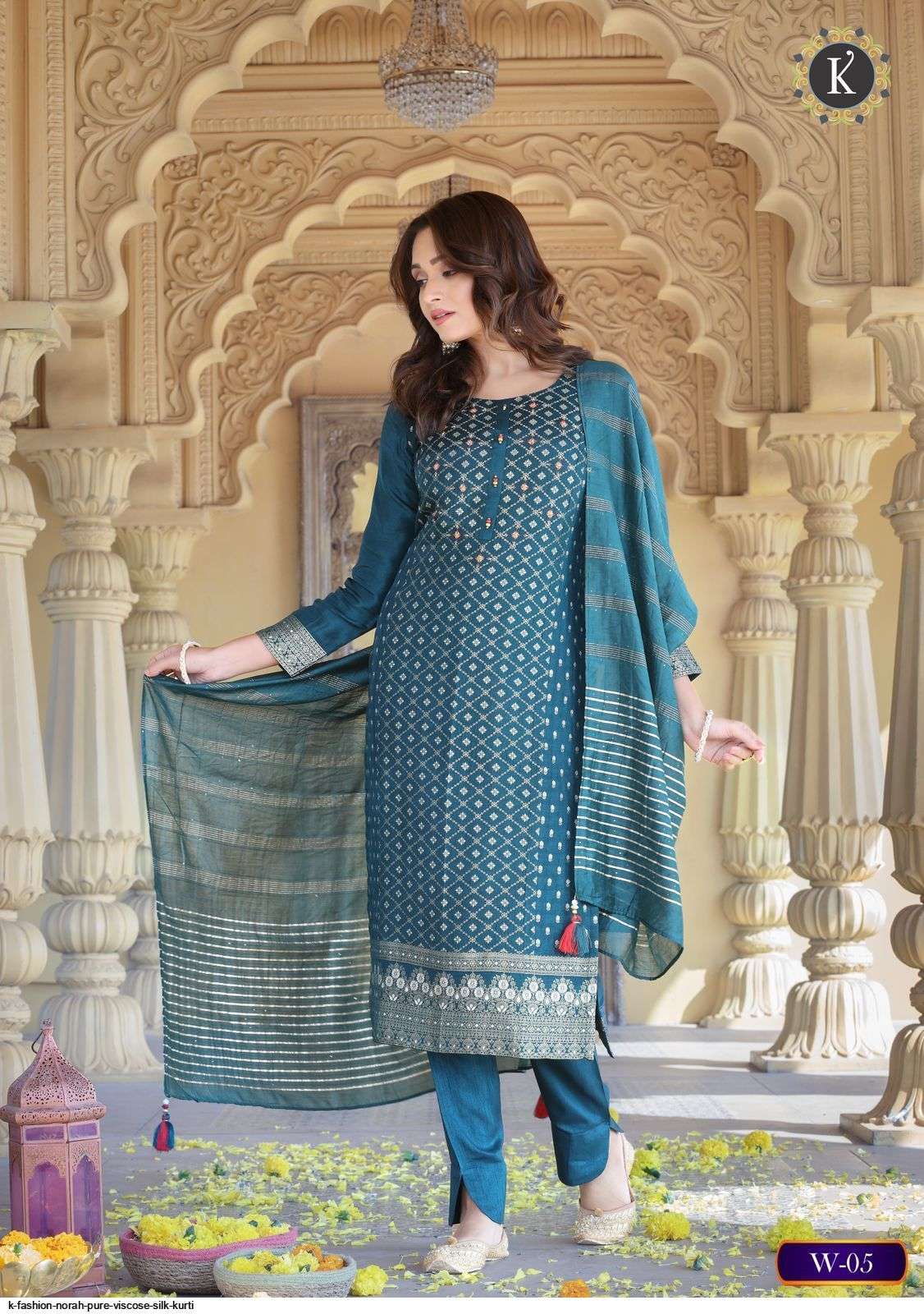 NURAH BY K FASHION W-5 TO W-8 SERIES DESIGNER PAKISTANI SUITS BEAUTIFUL STYLISH FANCY COLORFUL PARTY WEAR & OCCASIONAL WEAR PURE VISCOSE DRESSES AT WHOLESALE PRICE