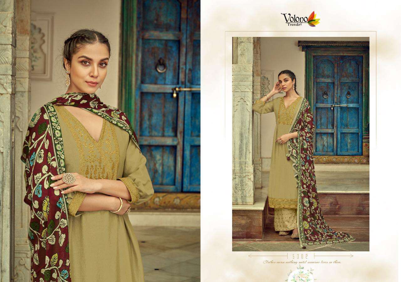Ehrum By Volono Trendz 5001 To 5008 Series Beautiful Suits Colorful Stylish Fancy Casual Wear & Ethnic Wear Silk Print Dresses At Wholesale Price