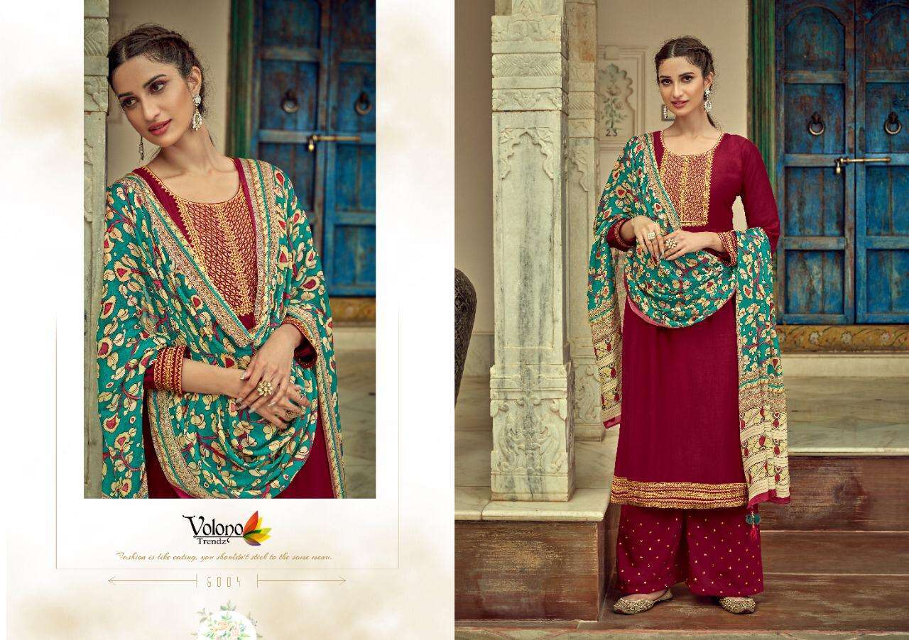 Ehrum By Volono Trendz 5001 To 5008 Series Beautiful Suits Colorful Stylish Fancy Casual Wear & Ethnic Wear Silk Print Dresses At Wholesale Price