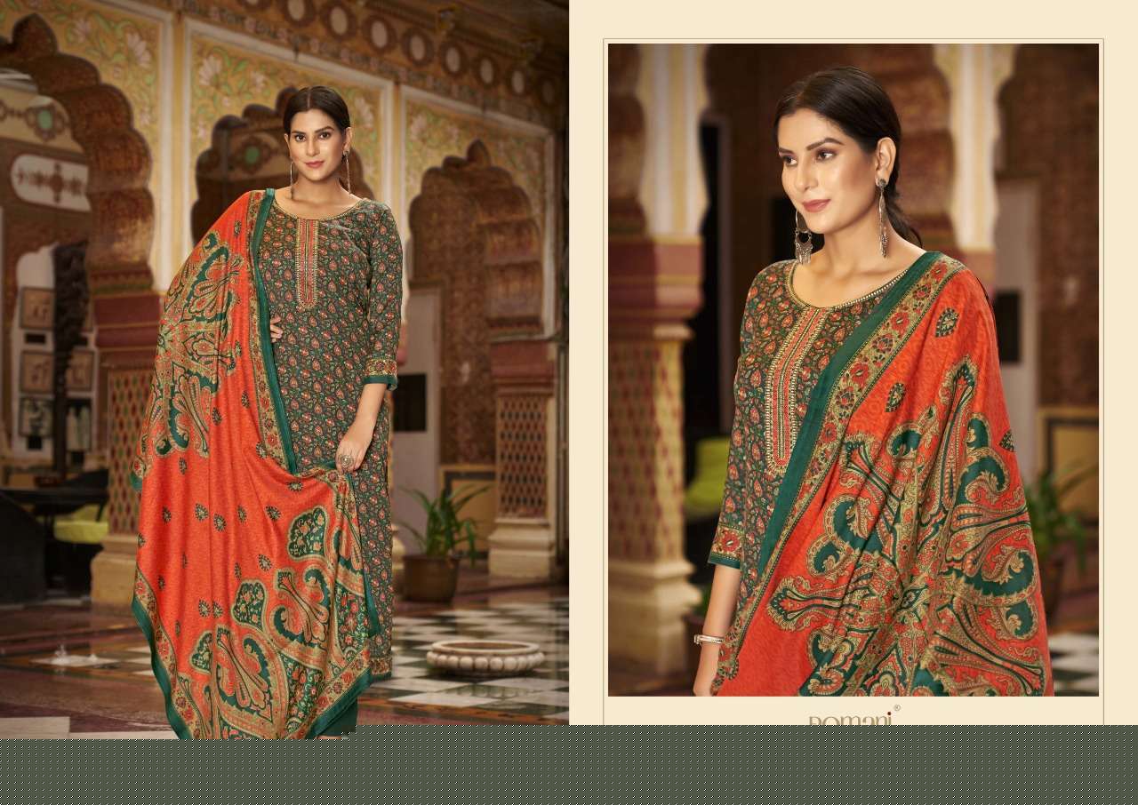 Soneri By Romani 1057-001 To 1057-010 Series Beautiful Festive Suits Colorful Stylish Fancy Casual Wear & Ethnic Wear Premium Pashmina With Work Dresses At Wholesale Price