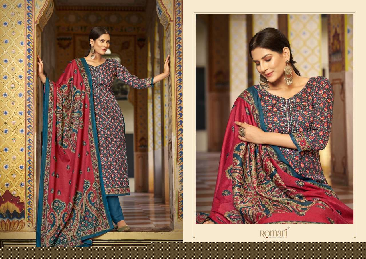Soneri By Romani 1057-001 To 1057-010 Series Beautiful Festive Suits Colorful Stylish Fancy Casual Wear & Ethnic Wear Premium Pashmina With Work Dresses At Wholesale Price