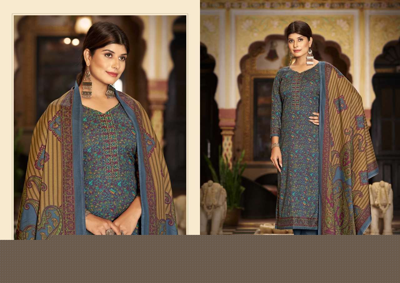 Soneri By Romani 1057-001 To 1057-010 Series Beautiful Festive Suits Colorful Stylish Fancy Casual Wear & Ethnic Wear Premium Pashmina With Work Dresses At Wholesale Price