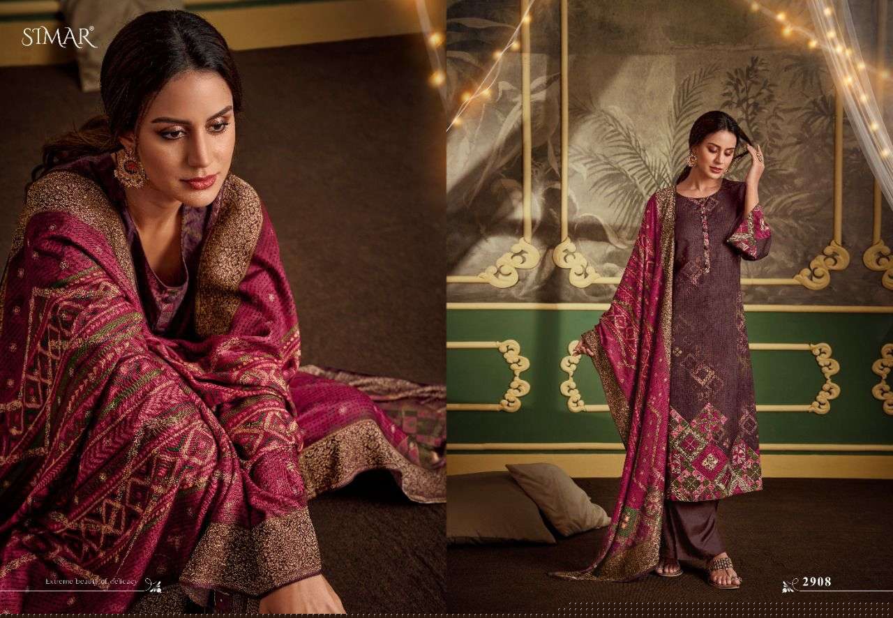 REHA BY GLOSSY 2907 TO 2912 SERIES BEAUTIFUL SUITS COLORFUL STYLISH FANCY CASUAL WEAR & ETHNIC WEAR PURE VISCOSE PASHMINA DRESSES AT WHOLESALE PRICE