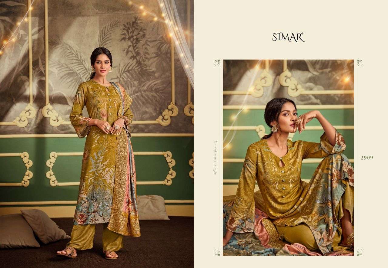 REHA BY GLOSSY 2907 TO 2912 SERIES BEAUTIFUL SUITS COLORFUL STYLISH FANCY CASUAL WEAR & ETHNIC WEAR PURE VISCOSE PASHMINA DRESSES AT WHOLESALE PRICE