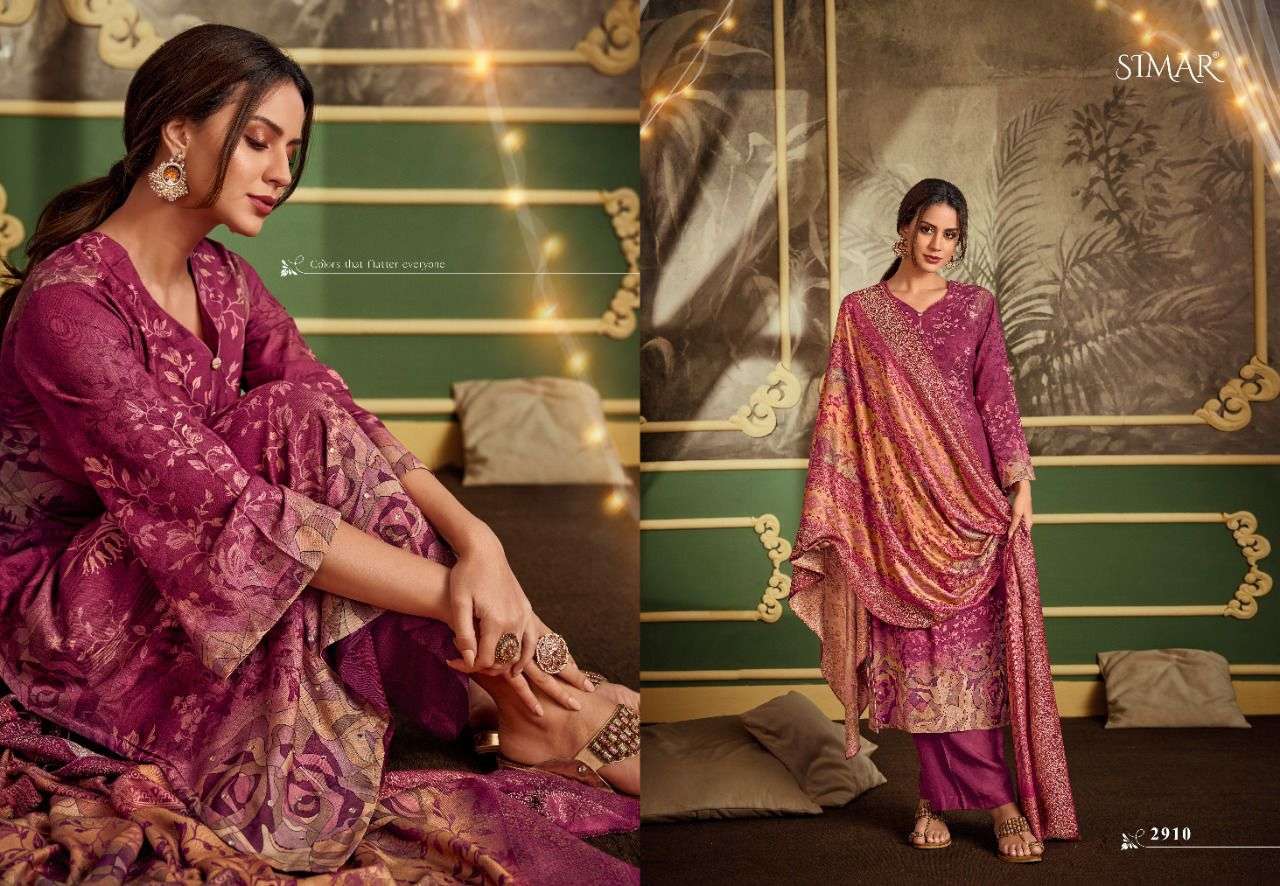 REHA BY GLOSSY 2907 TO 2912 SERIES BEAUTIFUL SUITS COLORFUL STYLISH FANCY CASUAL WEAR & ETHNIC WEAR PURE VISCOSE PASHMINA DRESSES AT WHOLESALE PRICE