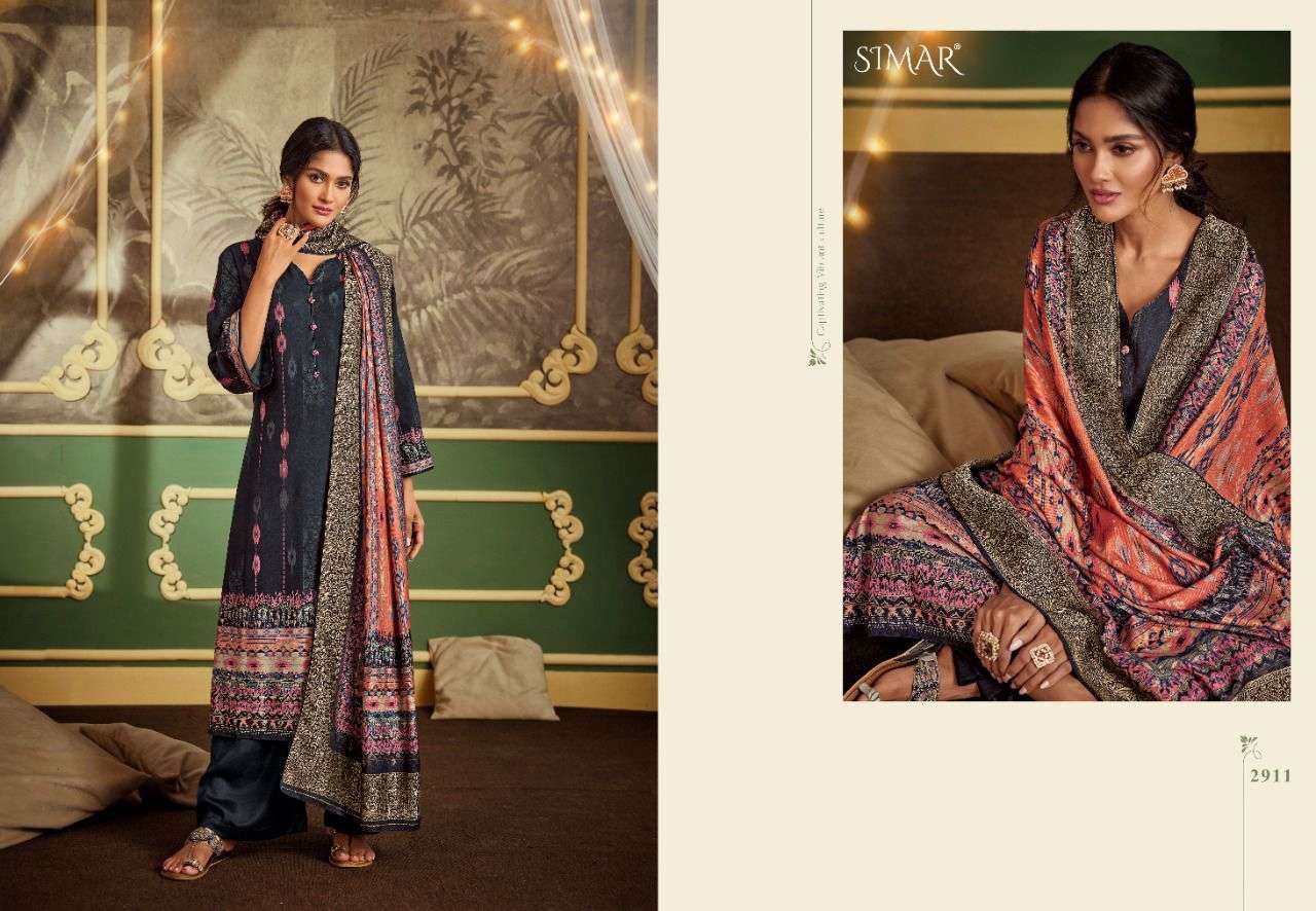 REHA BY GLOSSY 2907 TO 2912 SERIES BEAUTIFUL SUITS COLORFUL STYLISH FANCY CASUAL WEAR & ETHNIC WEAR PURE VISCOSE PASHMINA DRESSES AT WHOLESALE PRICE