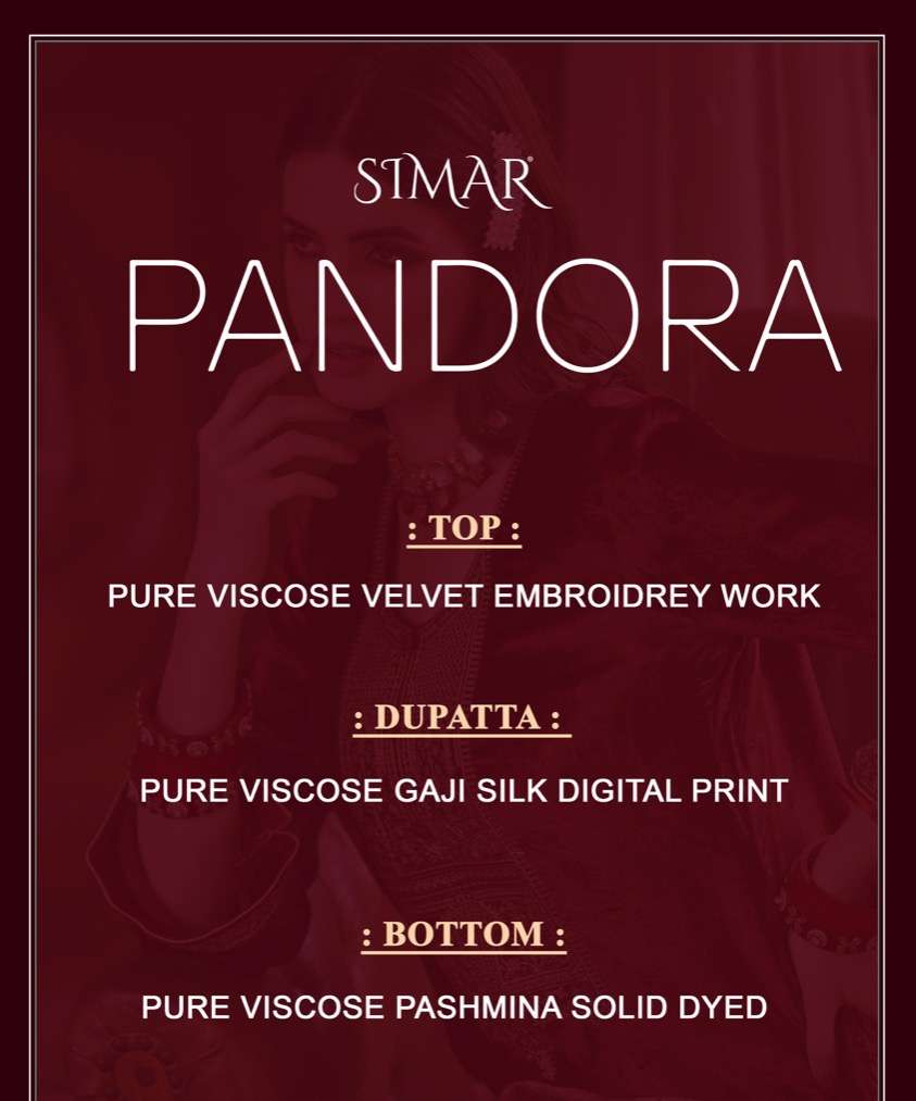 PANDORA BY GLOSSY 945 TO 950 SERIES BEAUTIFUL SUITS COLORFUL STYLISH FANCY CASUAL WEAR & ETHNIC WEAR VISCOSE VELVET DRESSES AT WHOLESALE PRICE